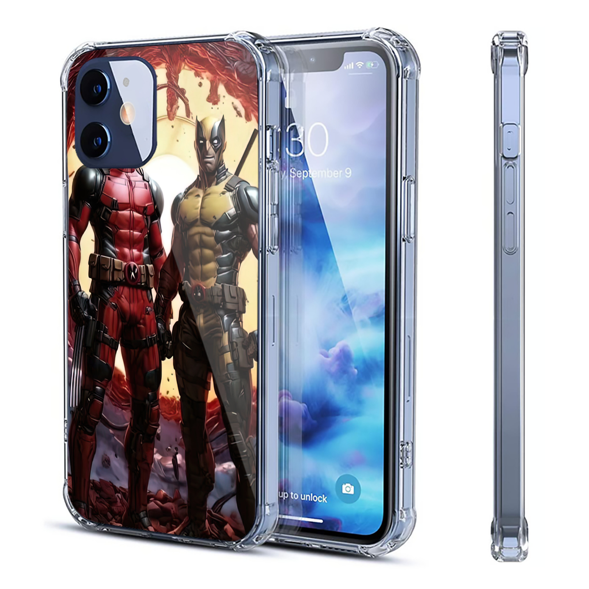（画像用） Deadpool デッドプール 【iPhone 12シリーズ対応】透明スマホケース（クリアソフトケース）